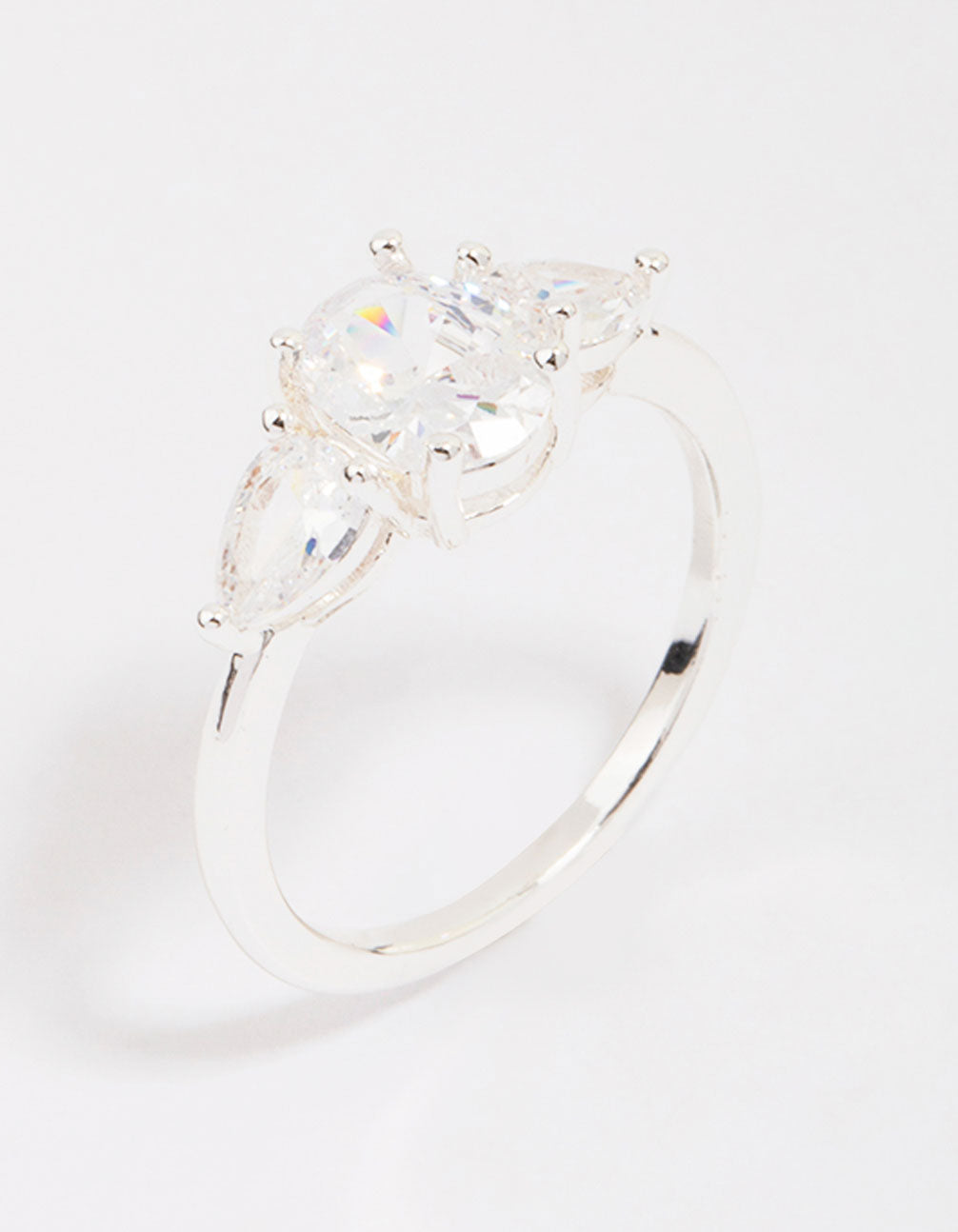 Silver Plated Oval Enchanting Ring