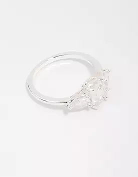 Silver Plated Oval Enchanting Ring