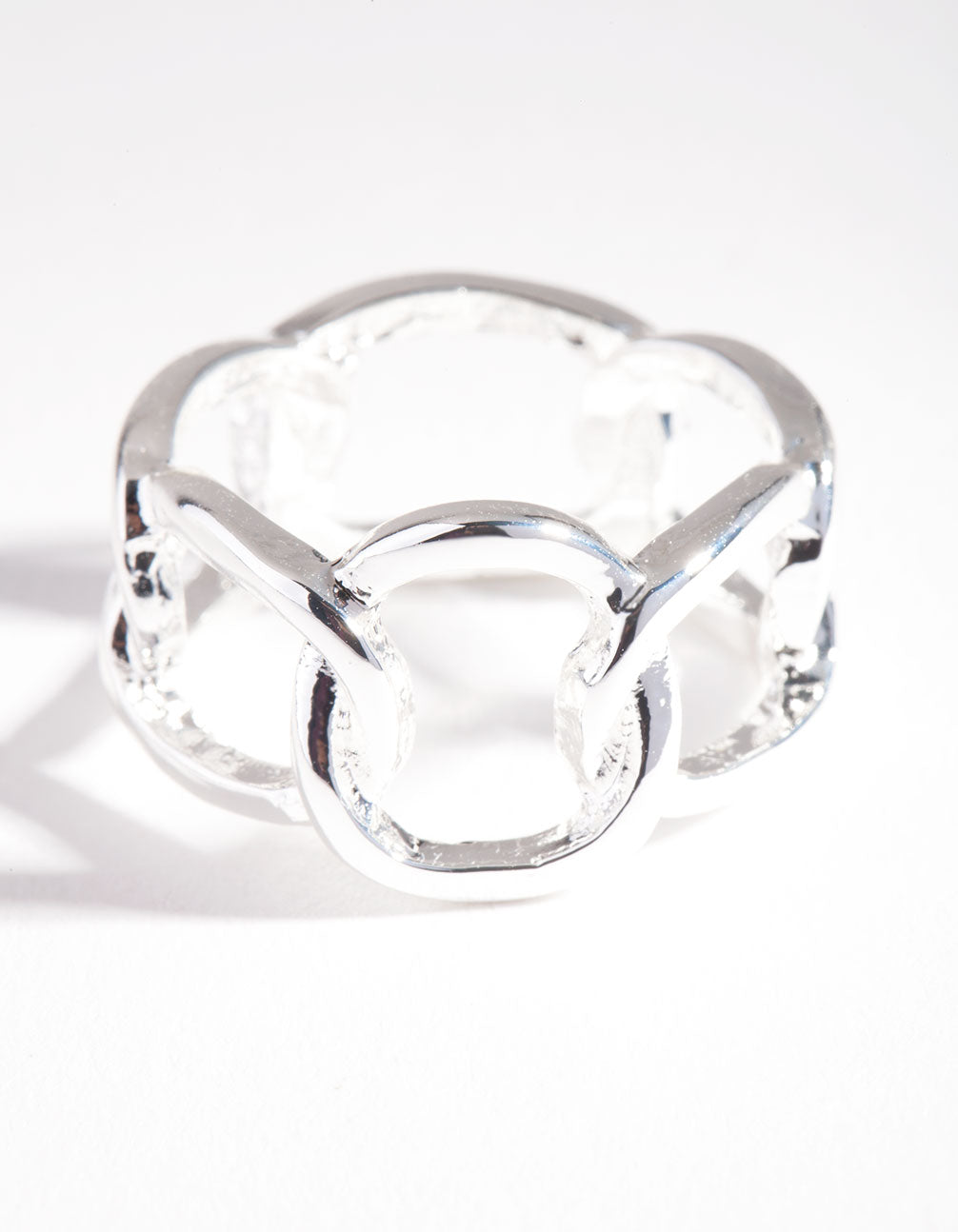 Silver Plated Wide Rectangle Ring