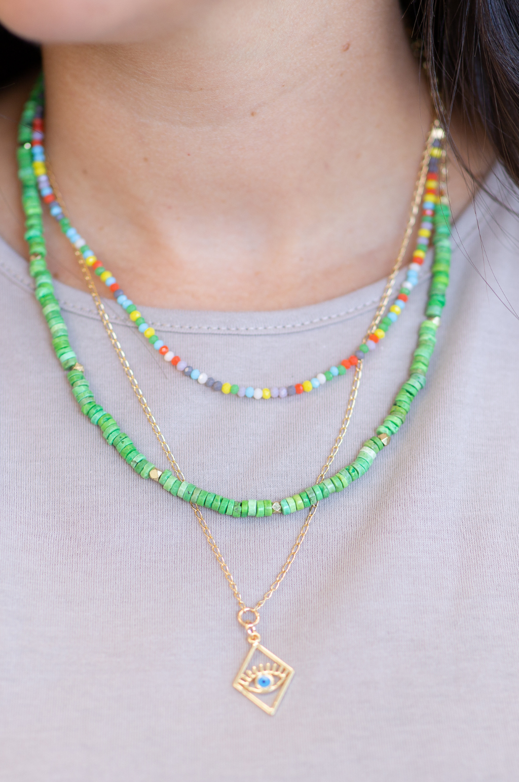 The Lara Beaded Chain Necklace by Annie Claire Designs