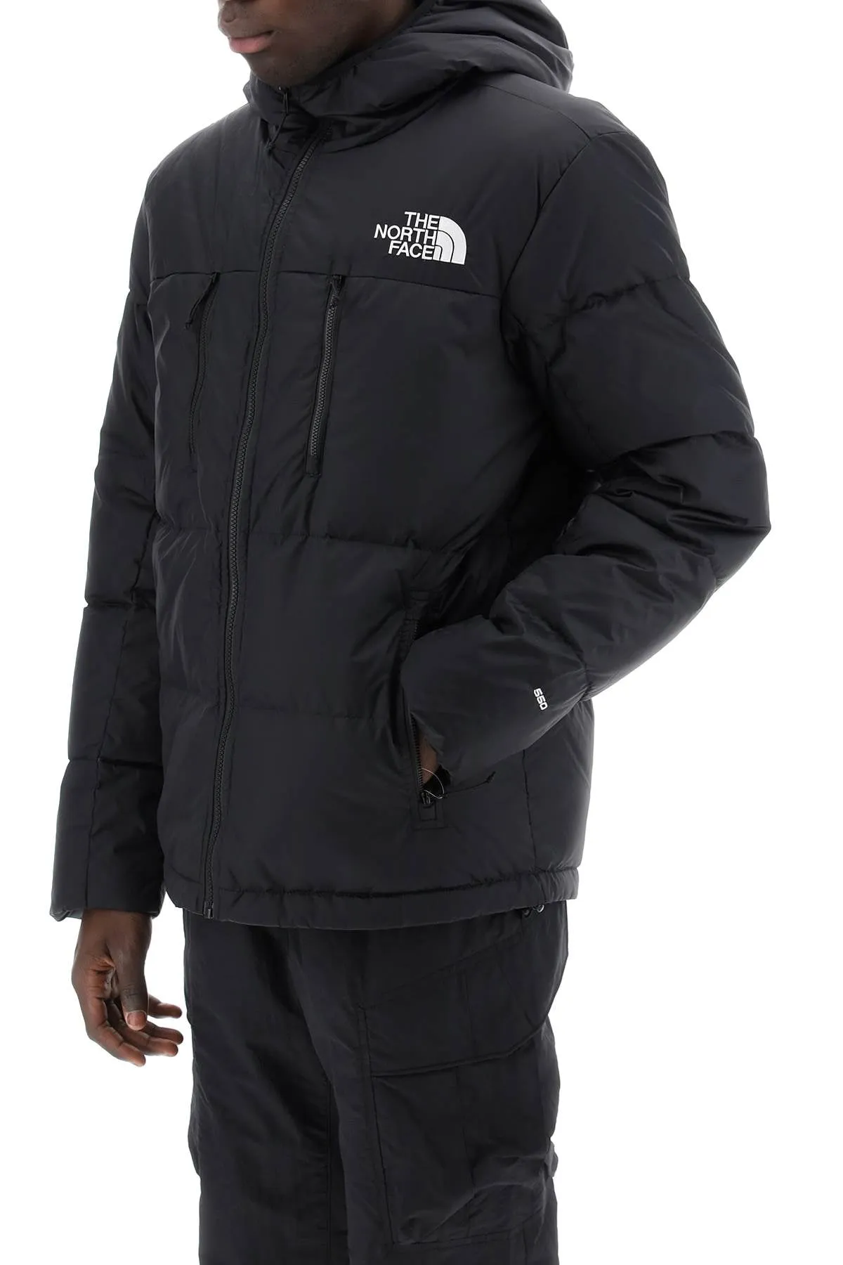 The north face himalayan short hooded down jacket