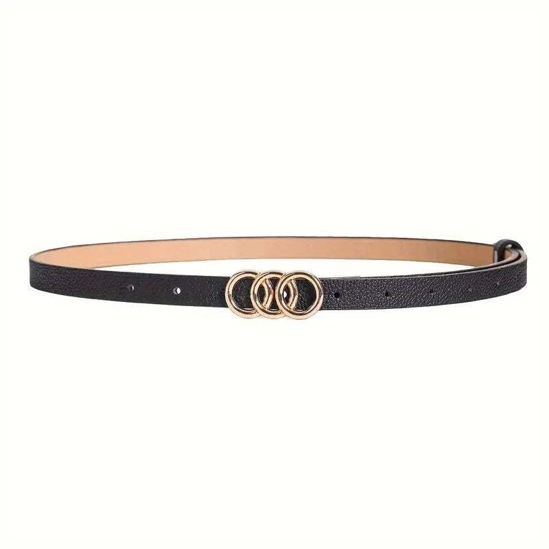 Triple O Ring Belt Black