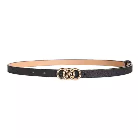 Triple O Ring Belt Black