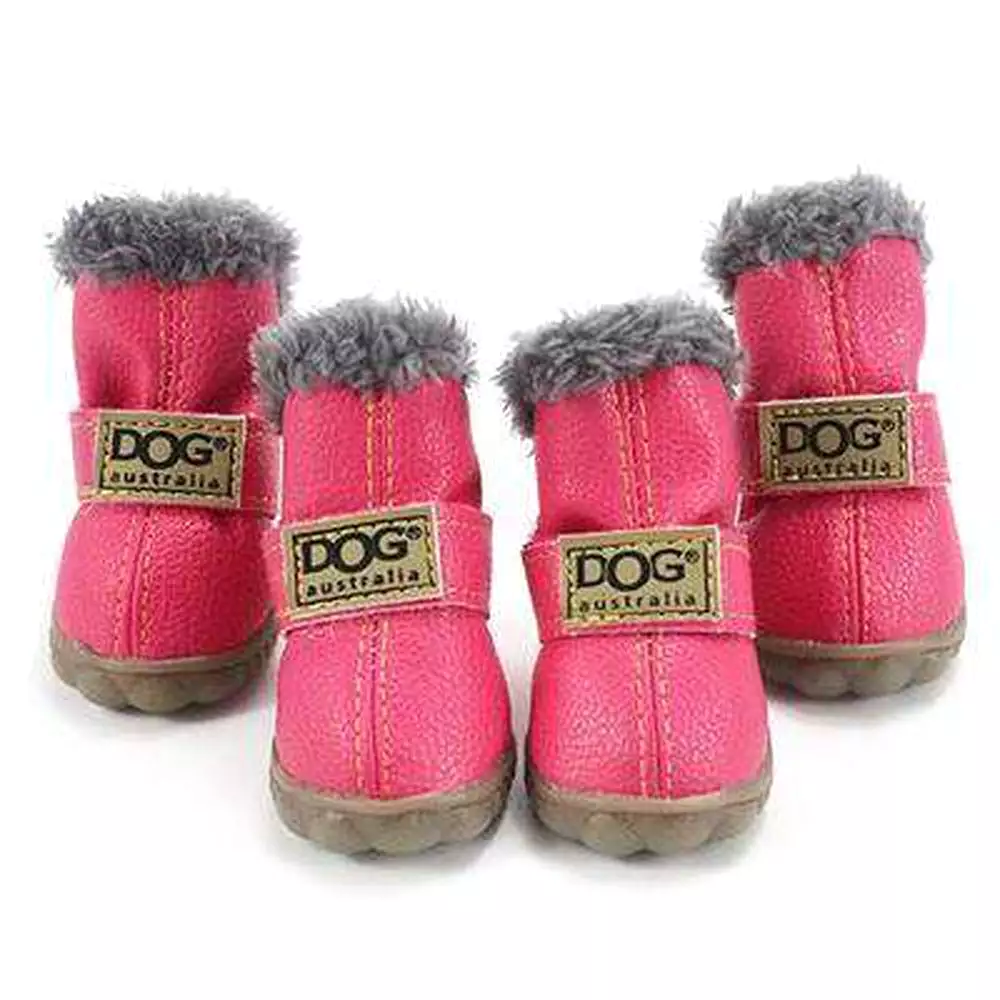 Waterproof Dog Ugg Boots - Brown, Black, Pink, Blue